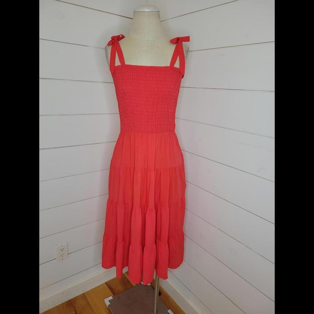 NWT Culture Code red tiered midi dress - Picture 1 of 5